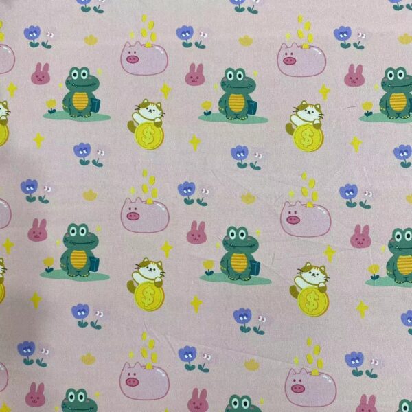 100% Fine Cotton Cartoon Printed Fabric — Soft, Smooth & Kid-Safe