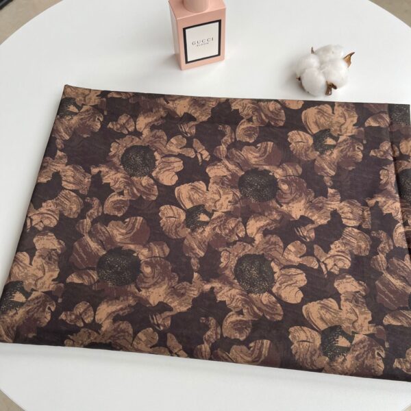 SKU-02-2 100% Cotton Digital Printed Vintage Floral Fabric — Elegant & Breathable for Apparel