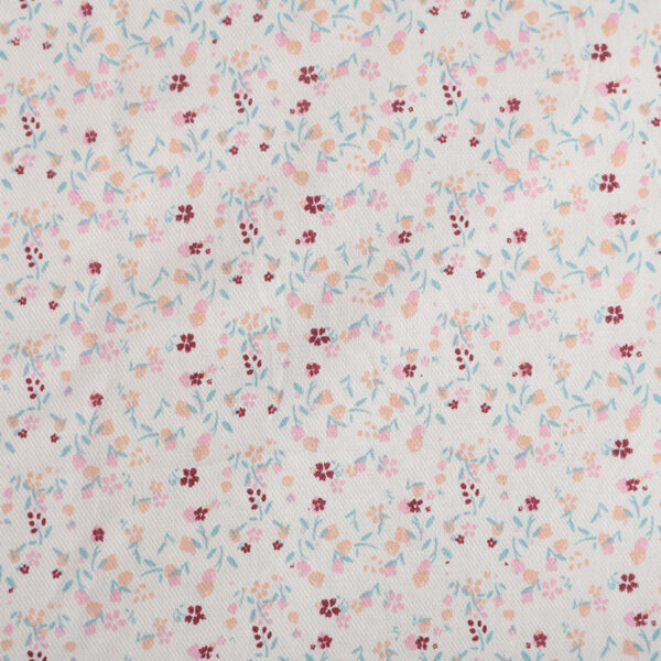 100% Cotton Double-Sided Twill Floral Printed Fabric — Soft & Structured Drape