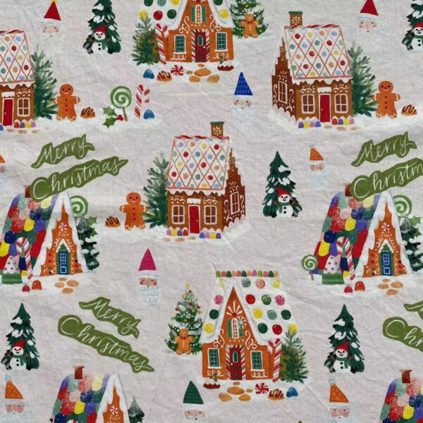 100% Cotton Digital Printed Christmas Fabric — Festive & Durable for DIY Sewing