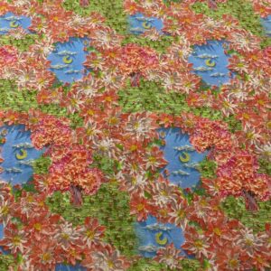 100% Cotton 3D Chinese Oil-Painting Print Fabric — Artistic & Breathable