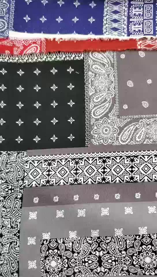 100% Cotton Poplin Fabric — Paisley Print for Shirts & Dresses