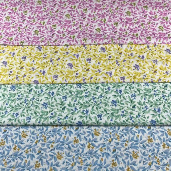 主图-01 100% Cotton Poplin Floral Fabric — Soft & Breathable DIY Material