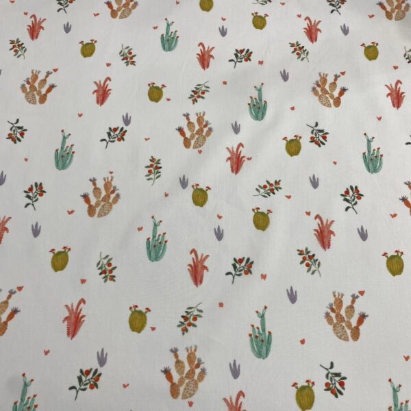 主图-01 100% Cotton Combed Digital Printed Fabric — Fresh Small Floral Prints for Kids & Women Apparel