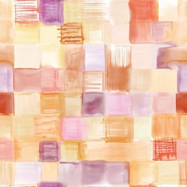 60s Cotton Digital Printed Color Block Fabric — Silky Touch & Lightweight