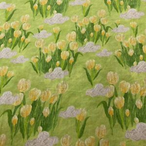 100% Cotton Digital Printed 3D Pastoral Oil Painting Fabric — Soft, Artistic & Durable