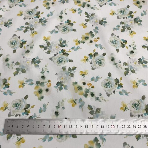 100% Cotton Combed Digital Printed Small Floral Fabric — Soft, Durable & Elegant