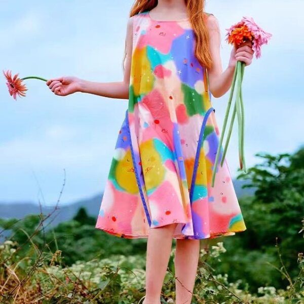 100% Cotton Digital Printed Korean INS Graffiti Fabric — Trendy & Breathable