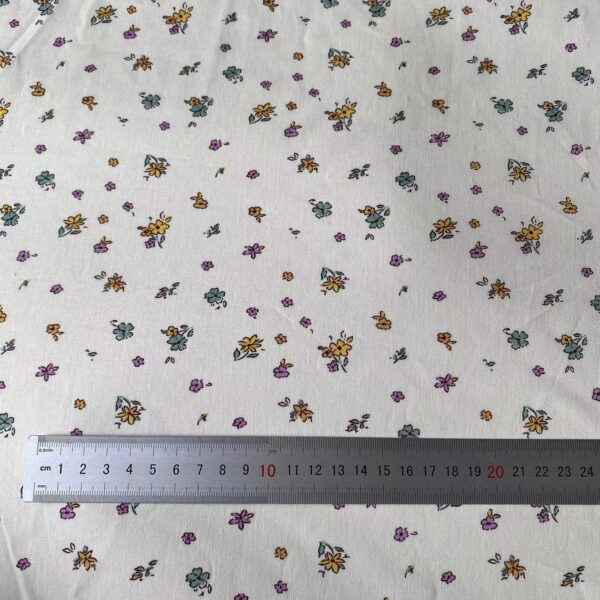 100% Cotton High-Density Combed Small Floral Fabric — Soft & Durable for Kids & Women