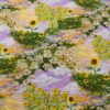 100% Cotton Digital Printed Sunflower Fabric — 3D Oil-Painting Texture & Vibrant Color Detail