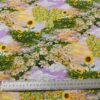 100% Cotton Digital Printed Sunflower Fabric — 3D Oil-Painting Texture & Vibrant Color Detail