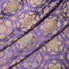 Polyester Baoxiang Floral Jacquard Brocade Fabric — Traditional Luminous Texture