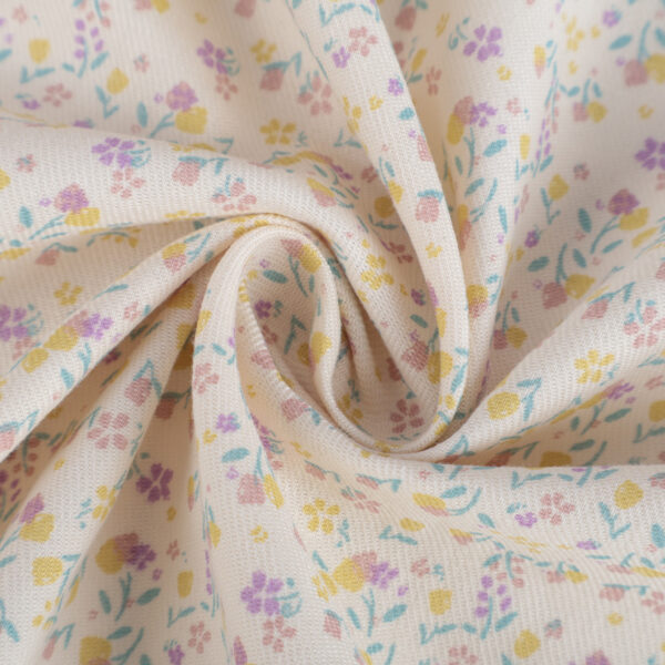 100% Cotton Double-Sided Twill Floral Printed Fabric — Soft & Structured Drape