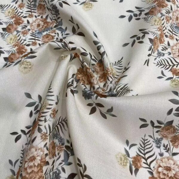 主图-04 100% Cotton Combed Digital Printed Vintage Floral Fabric — Soft, Elegant & Durable
