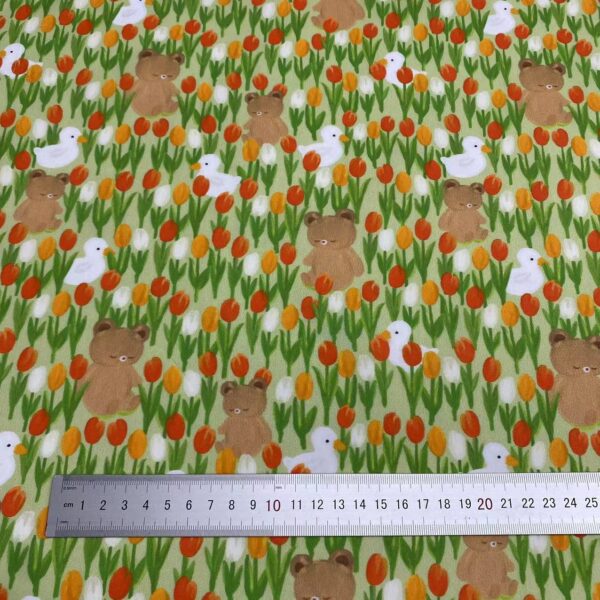 100% Cotton Combed Digital Printed Cartoon Fabric — Soft & Comfortable for Kids and Women