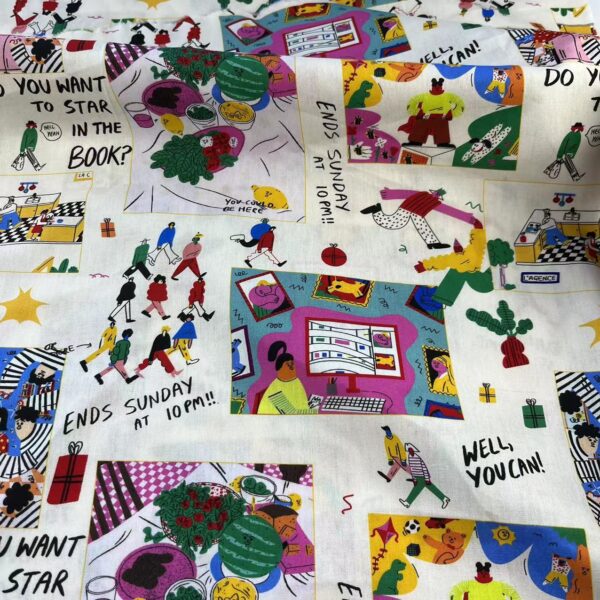 100% Cotton Digital Printed Oil-Painting Chinese Style Fabric — Artistic & Premium Texture