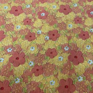 100% Cotton 3D Oil Painting Floral Fabric — Soft Lightweight Material for Kidswear & Dresses