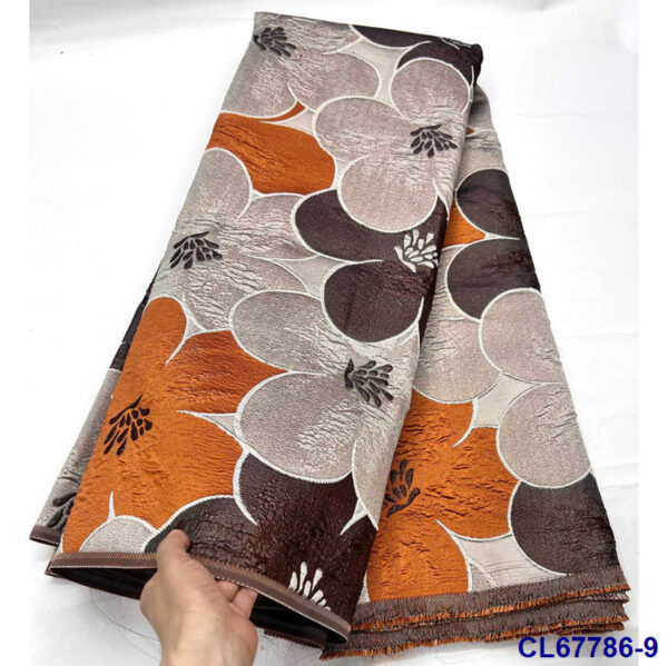 Metallic Thread Embroidered Jacquard Brocade Fabric — Luxurious & Structured