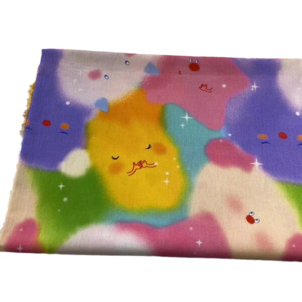 100% Cotton Digital Printed Korean INS Graffiti Fabric — Trendy & Breathable