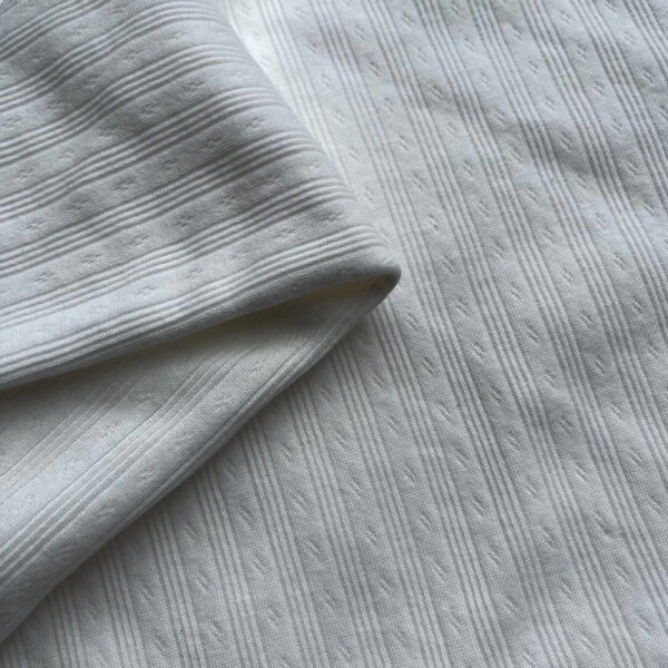 Double-Knit Jacquard Fabric — A-Class Baby-Safe Combed Cotton for Rompers & Loungewear