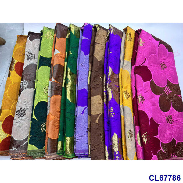 Metallic Thread Embroidered Jacquard Brocade Fabric — Luxurious & Structured