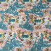 100% Cotton Summer Coconut Tree Printed Fabric — Lightweight & Breathable for Beachwear