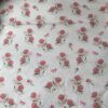 100% Cotton Digital Printed Pink Rose & Bow Fabric — Soft, Elegant & Breathable