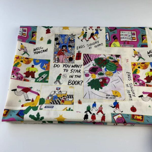 100% Cotton Digital Printed Oil-Painting Chinese Style Fabric — Artistic & Premium Texture