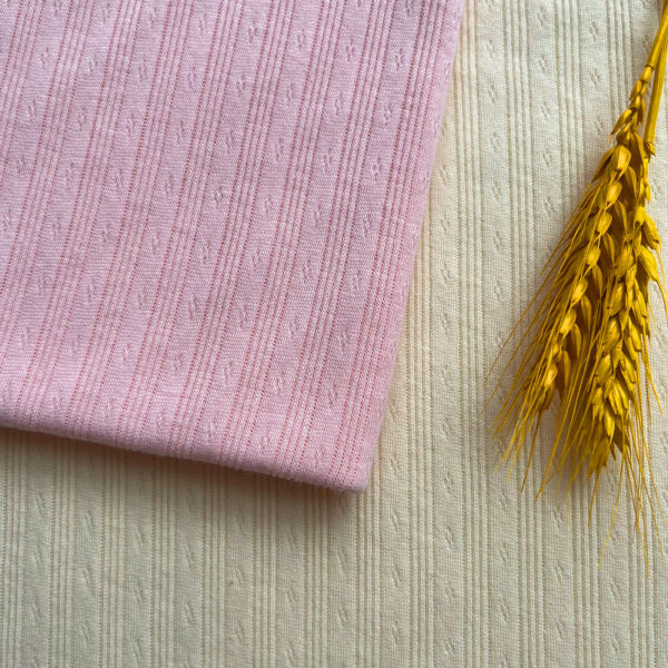 Double-Knit Jacquard Fabric — A-Class Baby-Safe Combed Cotton for Rompers & Loungewear
