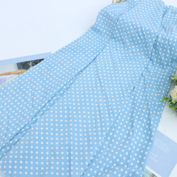 Polyester Abstract Printed Stretch Fabric — Lightweight & Flowing Drape