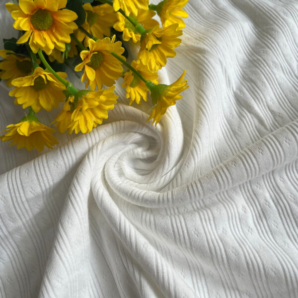 Double-Knit Jacquard Fabric — A-Class Baby-Safe Combed Cotton for Rompers & Loungewear