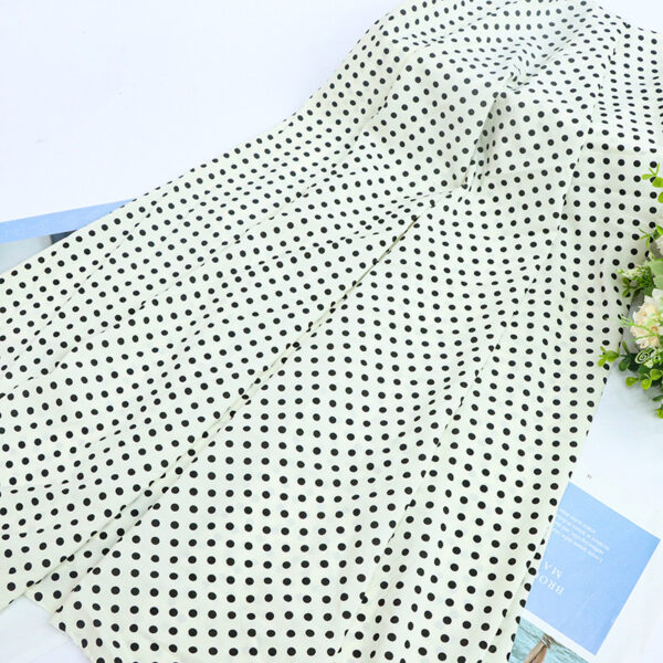 Polyester Abstract Printed Stretch Fabric — Lightweight & Flowing Drape