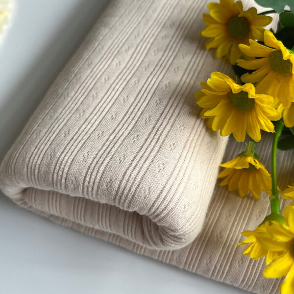 Double-Knit Jacquard Fabric — A-Class Baby-Safe Combed Cotton for Rompers & Loungewear