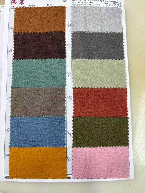 主图-12 Polyester Solid Color Woolen Fabric — Heavyweight Warm & Durable