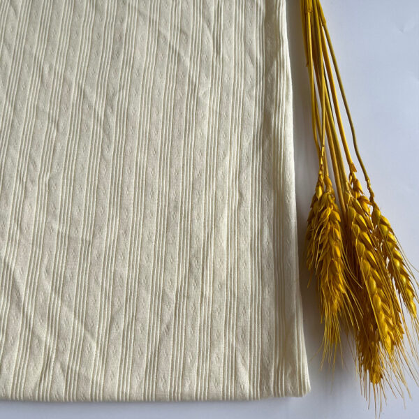 Double-Knit Jacquard Fabric — A-Class Baby-Safe Combed Cotton for Rompers & Loungewear