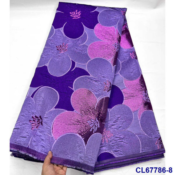 Metallic Thread Embroidered Jacquard Brocade Fabric — Luxurious & Structured