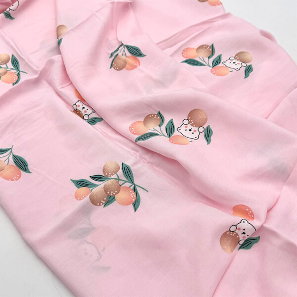 主图-27 100% Rayon Printed Cotton-Feel Fabric — Soft & Skin-Friendly Sleepwear Textile