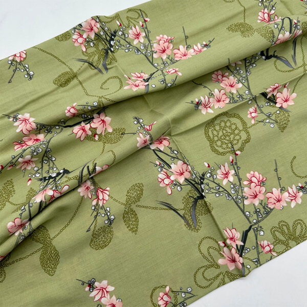 主图-44 100% Rayon Printed Cotton-Feel Fabric — Soft & Skin-Friendly Sleepwear Textile