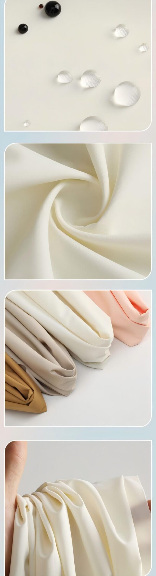 50D High-Density Polyester Taffeta Fabric — Teflon Water & Stain Repellent