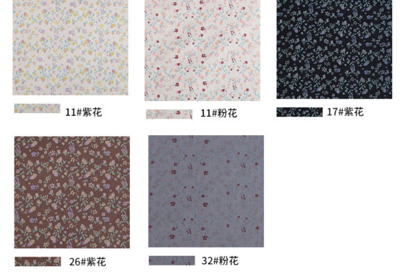 100% Cotton Double-Sided Twill Floral Printed Fabric — Soft & Structured Drape