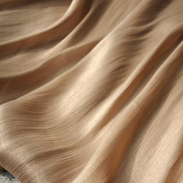 Polyester Satin Crinkle Chiffon Fabric — Soft Drape with Subtle Sheen