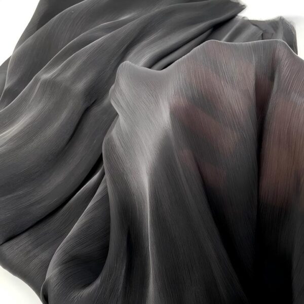 Polyester Satin Crinkle Chiffon Fabric — Soft Drape with Subtle Sheen