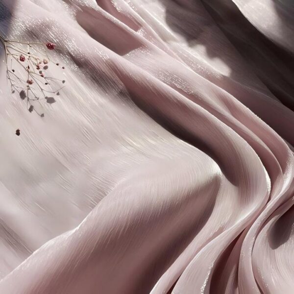 Polyester Satin Crinkle Chiffon Fabric — Soft Drape with Subtle Sheen