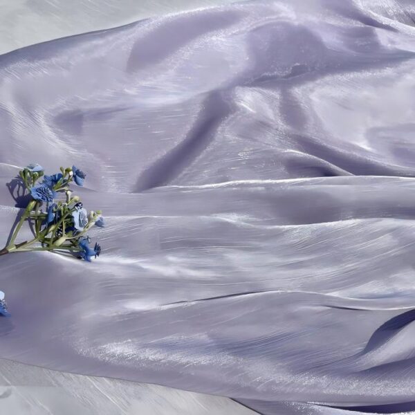 Polyester Satin Crinkle Chiffon Fabric — Soft Drape with Subtle Sheen