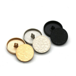 Metal Button Round Chiffon Classic Style Button
