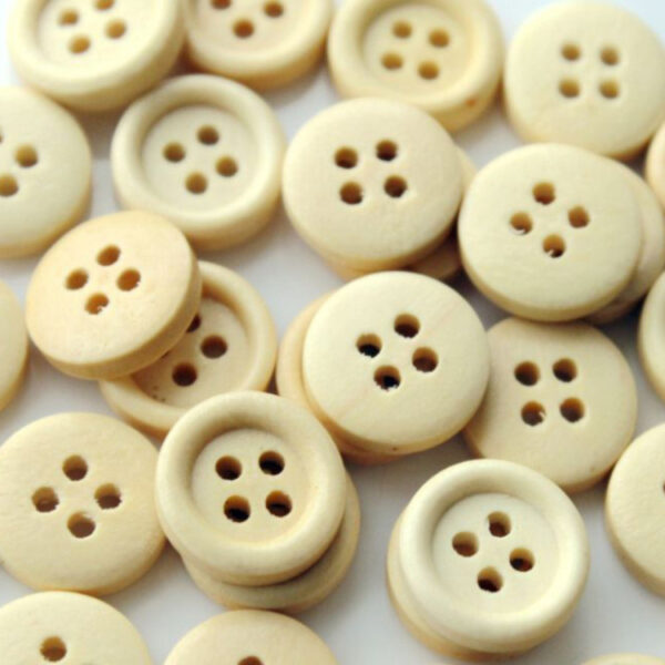 Button Button Monopoly Natural Wood Button Wooden Button