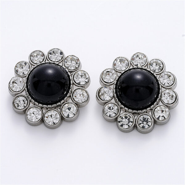 Luxury Metal Button Chanel-Style Cat-Eye Diamond-Studded Coat Trench Coat Sweater Dress Evening Gown Versatile Button