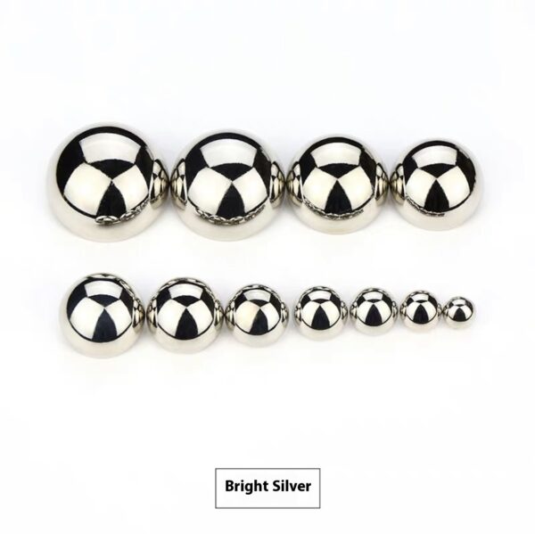 Metal Shank Mushroom Button — Glossy Decorative Fastening for Denim & Outerwear