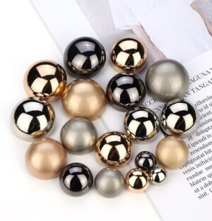 Metal Shank Mushroom Button — Glossy Decorative Fastening for Denim & Outerwear