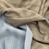 Heavy Knit Wool-Blend Fabric — Textured Herringbone Stripe Material for Winter Outerwear
